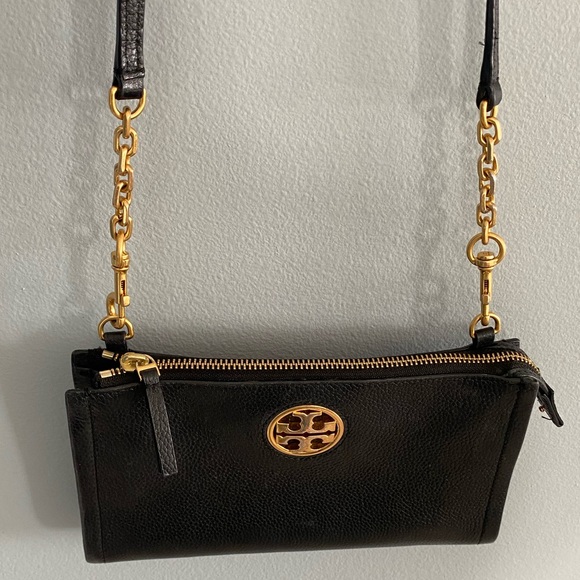 Tory Burch Bags Tory Burch Mini Everly Black Leather Crossbody Bag